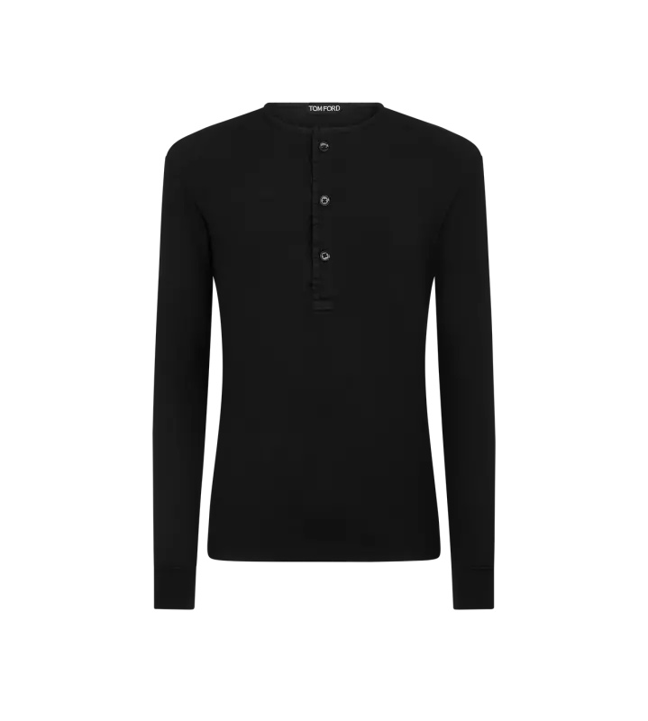 COTTON STRETCH RIB HENLEY online